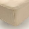 Don Descanso–Sábana Bajera Ajustable Algodón 100% 180 Hilos (Camas max 28cm) Beige Piedra (Varios Tamaños)