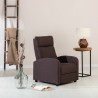 DON DESCANSO- Sillón Reclinable Tela Verona Chocolate,Sillón Relax con Reposapiés,Apertura Push,Compacto, Reclinable hasta 160º