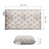 Nalui-Pack 2 Almohadas de Viaje Viscoelásticas Bamboo(42 x 24cm)Ideal para Coche y Avión, Apoyo de Cabeza y Cuello