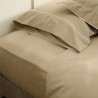 Don Descanso–Sábana Bajera Ajustable Algodón 100% 180 Hilos (Camas max 28cm) Beige Piedra (Varios Tamaños)