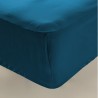 Don Descanso–Sábana Bajera Ajustable Algodón 100% 180 Hilos (Camas max 28cm) Azul (Varios Tamaños)