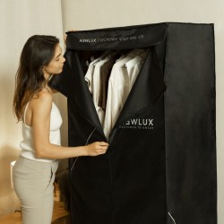 NEWLUX-Secadora de Ropa Eléctrica Portátil Secadry Negro por Ventilación, 1200W, Luz UV, Capacidad 15Kg, Temp. 180min, 4 Niveles