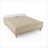 Don Descanso–Sabana Bajera Ajustable Algodón 100% 180 Hilos (Camas max 34cm) Beige (Varios Tamaños)