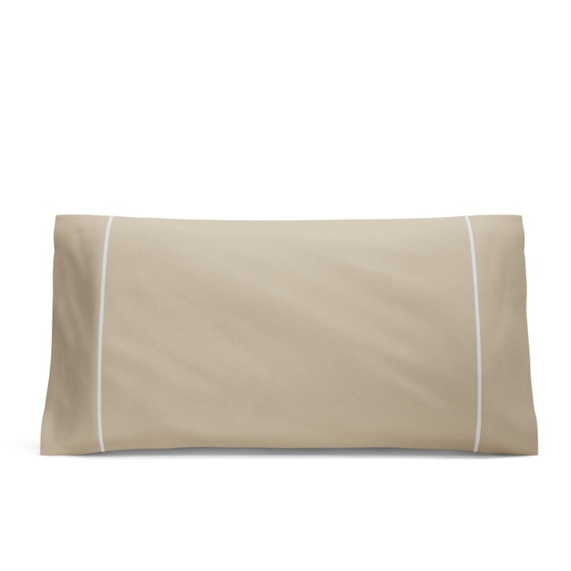 Don Descanso - Funda de Almohada Algodón 100% 180 Hilos. Máximo Frescor, Suave, Transpirable y Ligera. Lavable 30ºC. Beige