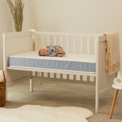 Nalui - Colchón Cuna Baby One Azul | Certificado Oeko-Tex® | Altura ± 12cm | Hecho en España