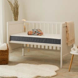 Nalui - Colchón Cuna Baby One Gris | Certificado Oeko-Tex® | Altura ± 12cm | Hecho en España