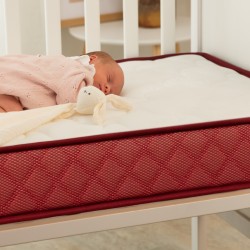 Nalui - Colchón Cuna Baby Dreams Granate | Certificado Oeko-Tex® | Altura ± 11cm | Hecho en España